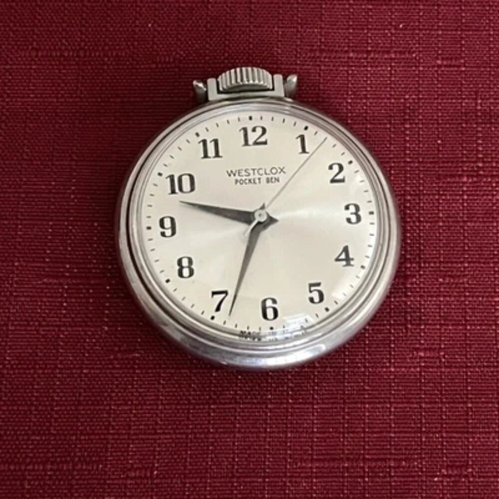 Vintage Westclox Pocket Ben Pocket Watch - WORKING